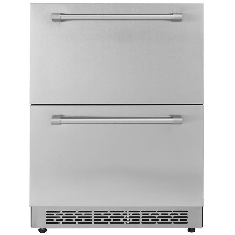 Undercounter Refrigerator Freezeer 24" Built-In 2 Drawer Fridge Chill Freezer