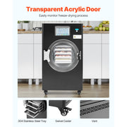 Vacuum Freeze Dryer 4-Layer Fruit Vegetable Freeze Drying Machine W/ Pump Black