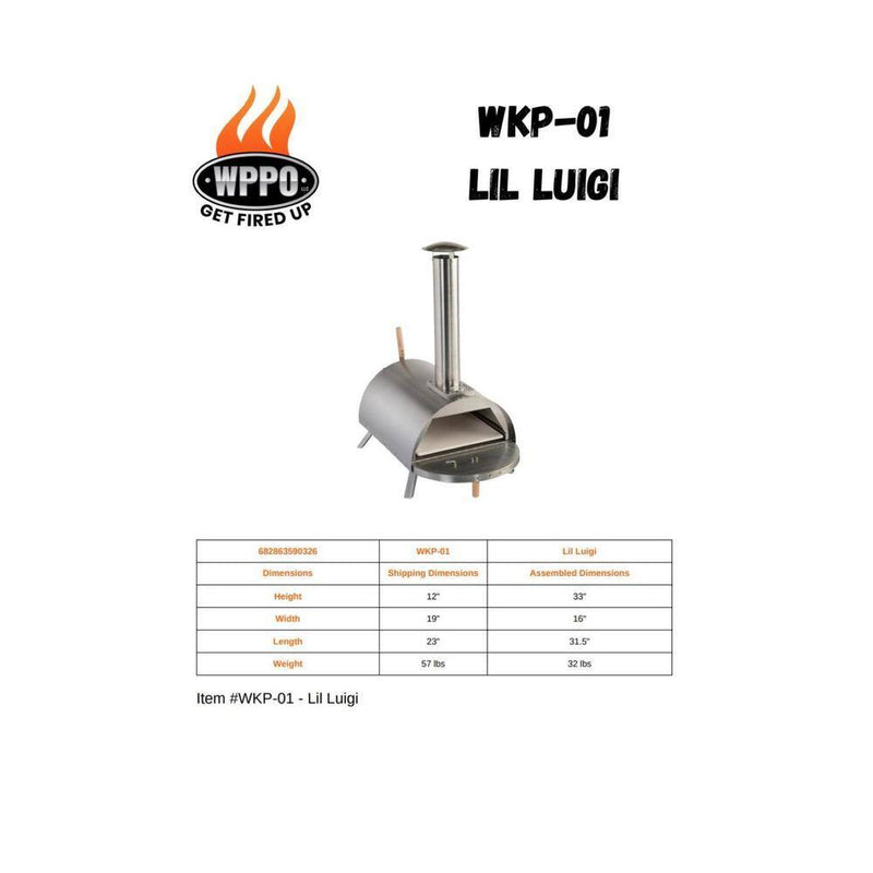 Lil Luigi Portable Wood Fired Outdoor Pizza Oven.
