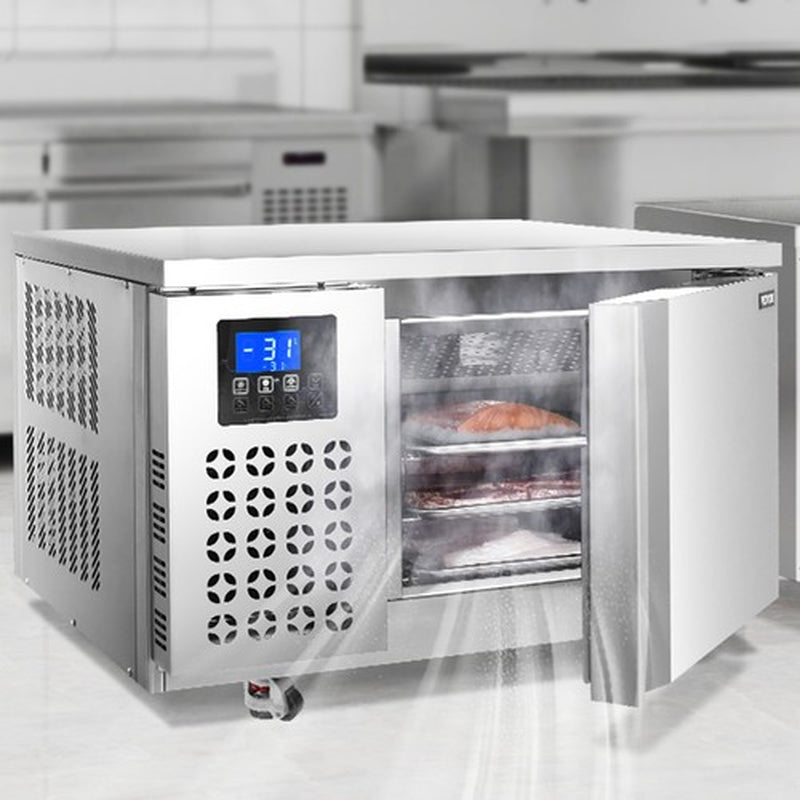 VEVOR 80L Commercial Blast Freezer 3 Trays Blast Chiller Chest Seafood Ice Cream