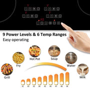 30 In. Induction Cooktop in Black with 4-Elements