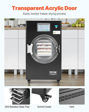 VEVOR Vacuum Freeze Dryer 4-Layer Fruit Vegetable Freeze Drying Machine W/ Pump