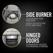 Stainless Steel 6 -Burner Liquid Propane Gas Grill 1 -Side Burner