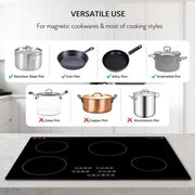 30 In. Induction Cooktop in Black with 4-Elements
