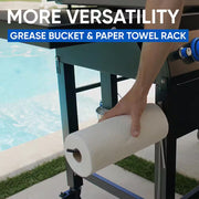 5-Burner Propane Gas Griddle in Black with Lid and Cover