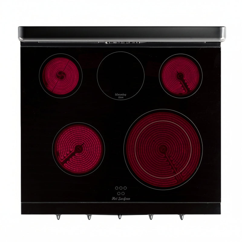 Unique Classic Retro 30" 3.9 Cu/Ft Freestanding 5-Element Electric Range with Convection Oven