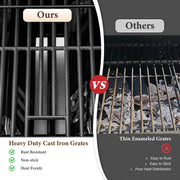 6 Burner Propane Gas Grill and Griddle Combo with Side Burner 740 Sq. In. Large Cooking Area 52,000 but Output BBQ Grill