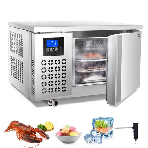 VEVOR 80L Commercial Blast Freezer 3 Trays Blast Chiller Chest Seafood Ice Cream