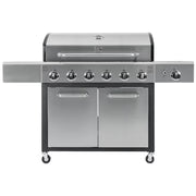 Stainless Steel 6 -Burner Liquid Propane Gas Grill 1 -Side Burner