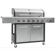 Stainless Steel 6 -Burner Liquid Propane Gas Grill 1 -Side Burner