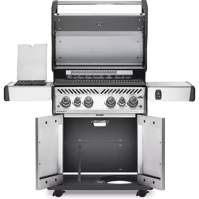 Rogue 4-Burner Propane Gas Grill in Stainless Steel with Infrared Rear and Side Burners