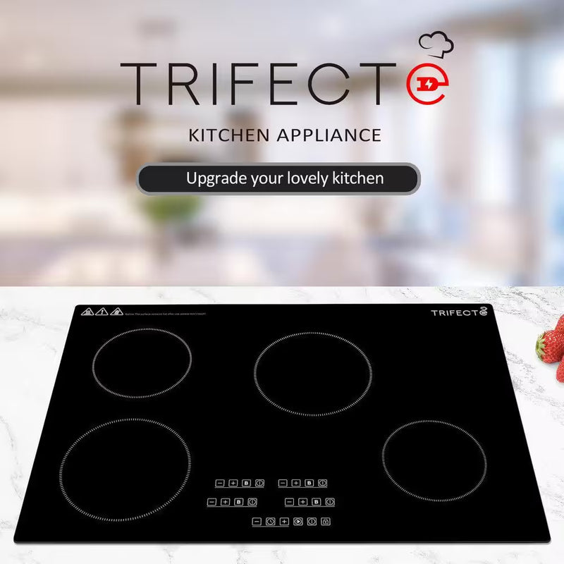 30 In. Induction Cooktop in Black with 4-Elements