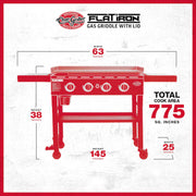 Flat Iron 4 -Burner Liquid Propane Flat Top Grill