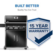 Rogue 525 4-Burner Propane Gas Grill in Black