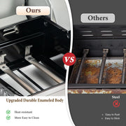 6 Burner Propane Gas Grill and Griddle Combo with Side Burner 740 Sq. In. Large Cooking Area 52,000 but Output BBQ Grill