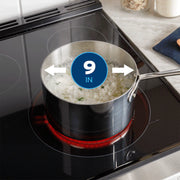 Easywash Oven Tray 30-In Glass Top 5 Burners 5.3-Cu Ft Air Fry Convection Oven Freestanding Electric Ran ( White )