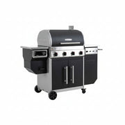 4 Burner Gas Grill and Wood Pellet Smoker Combo
